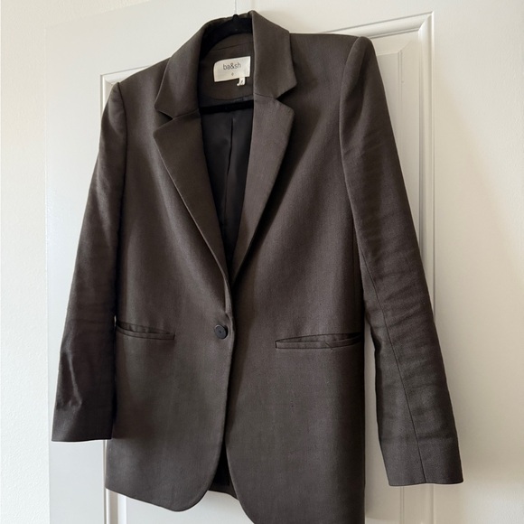 ba&sh Dark Brown Suit Jacket - Picture 4 of 6
